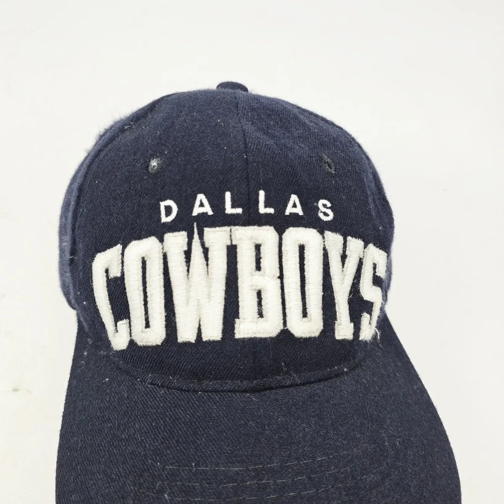 Vintage Starter Dallas Cowboys Hat Snapback NFL Blue Wool Arch Logo Navy Natural